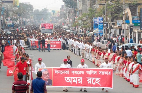  Tripura bids adieu to veteran communist leader Anil Sarkar, last rituals performed